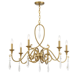 Fairchild 6-Light Chandelier in Warm Brass