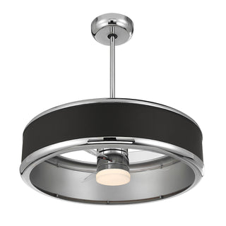 Archer LED Fan D'Lier in Polished Nickel