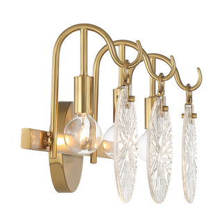 Addison 3-Light Bathroom Vanity Light in Warm Brass