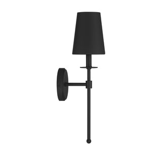 1-Light Wall Sconce in Matte Black