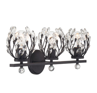 Moreno 3-Light Bathroom Vanity Light in Matte Black