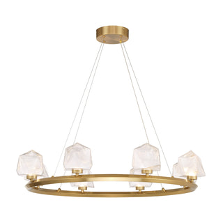 Castello 8-Light Chandelier in Warm Brass
