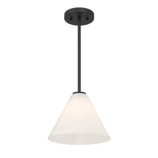 Blair 1-Light Mini-Pendant or Semi-Flush in Matte Black