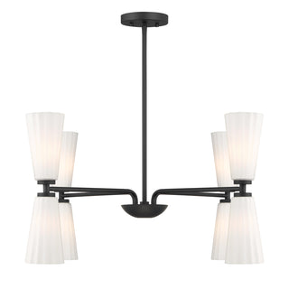 8-Light Chandelier in Matte Black