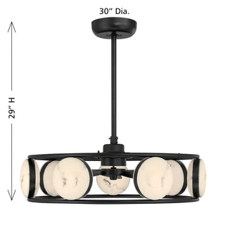 Castra LED Fan D'Lier in Matte Black