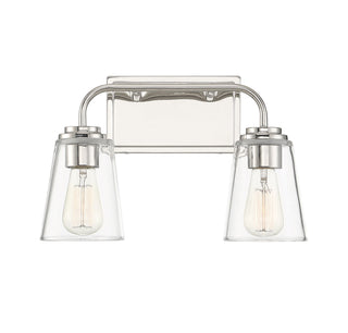 2-Light Bathroom Vanity Light in Polished Nickel