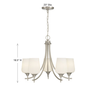 Octave 5-Light Chandelier in Satin Nickel