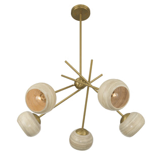 Jasper 5-Light Chandelier in Warm Brass