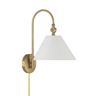 1-Light Wall Sconce in Natural Brass