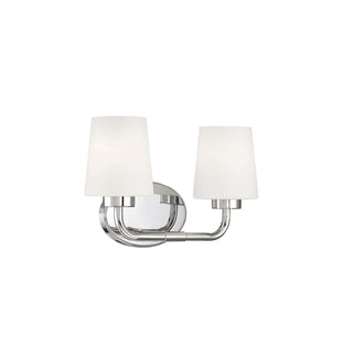 Capra 2-Light Bathroom Vanity Light in Polished Nickel
