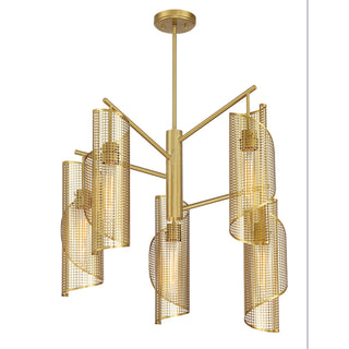 Hillbourne 5-Light Chandelier in Warm Brass