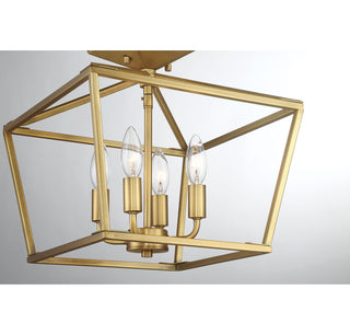 Townsend 4-Light Ceiling Light in Warm Brass