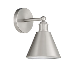 1-Light Wall Sconce in Brushed Nickel