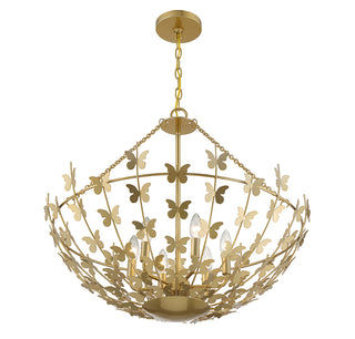 Birch 6-Light Pendant in Burnished Brass