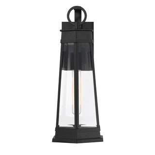 Payne 1-Light Outdoor Wall Lantern in Matte Black