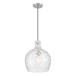 1-Light Pendant in Brushed Nickel