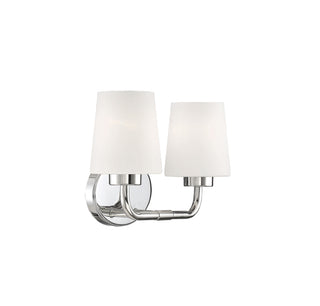Capra 2-Light Bathroom Vanity Light in Polished Nickel