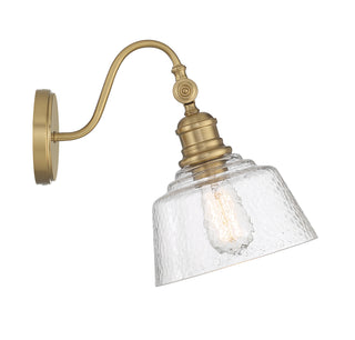 1-Light Wall Sconce in Natural Brass