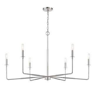 Salerno 6-Light Chandelier in 
Polished Nickel