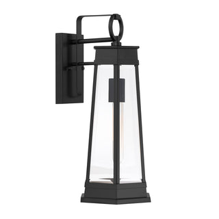 Payne 1-Light Outdoor Wall Lantern in Matte Black