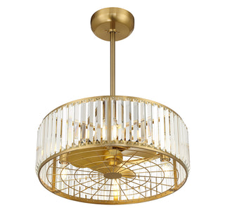 Janus 6-Light Fan D'Lier in Warm Brass