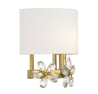 Dahlia 1-Light Wall Sconce in Warm Brass