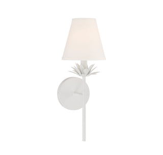 1-Light Wall Sconce in White