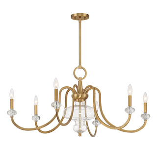 Bergdorf 6-Light Chandelier in Warm Brass