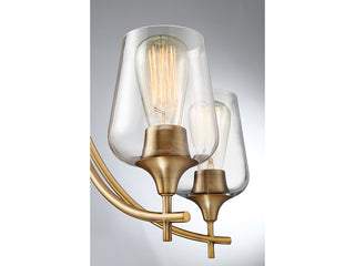 Octave 5-Light Chandelier in Warm Brass