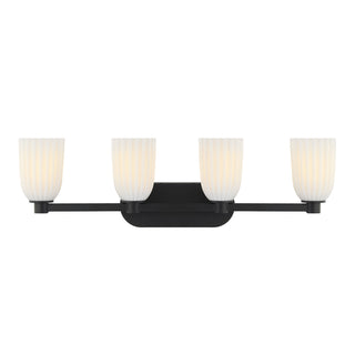 Baldwin 4-Light Bathroom Vanity Light in Matte Black