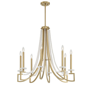 Helen 8-Light Chandelier in Warm Brass