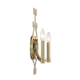 Lombard 2-Light Wall Sconce in Noble Brass