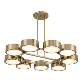 Talamanca 9-Light LED Chandelier in Noble Brass by Breegan Jane