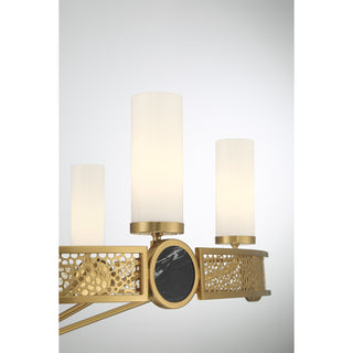 Farrell 6-Light Chandelier in Warm Brass by Dann Foley