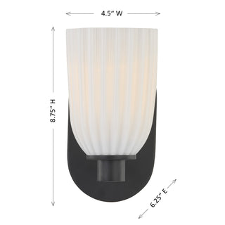Baldwin 1-Light Wall Wall Sconce in Matte Black