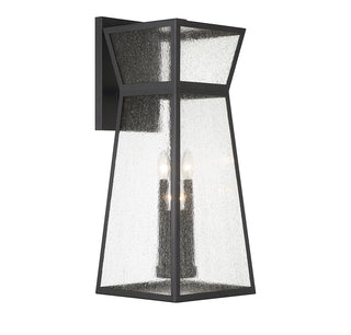 Millford 4-Light Outdoor Wall Lantern in Matte Black