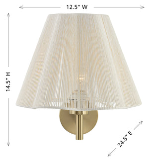 Rosa 1-Light Wall Sconce in Noble Brass by Breegan Jane