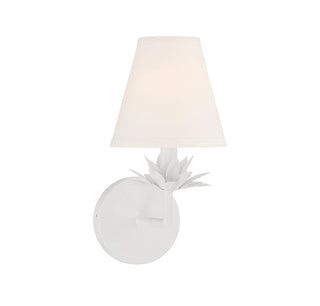1-Light Wall Sconce in White