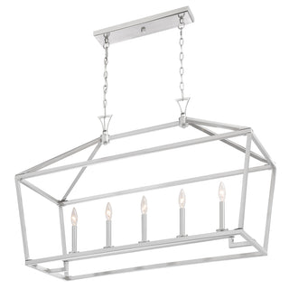 Townsend 5-Light Linear Chandelier in Satin Nickel