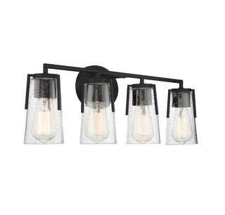 Sacremento 4-Light Bathroom Vanity Light in Black