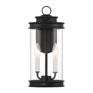 Englewood 2-Light Outdoor Wall Lantern in Matte Black