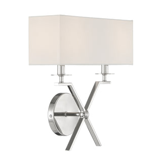 Arondale 2-Light Wall Sconce in Polished Nickel