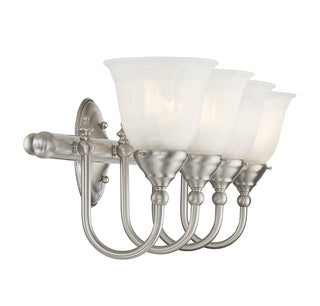 Brunswick 4-Light Bathroom Vanity Light in Satin Nickel