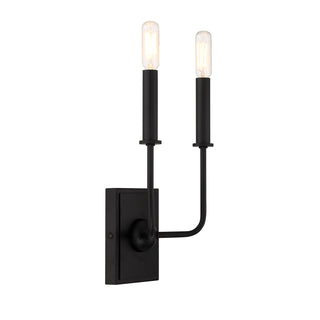 Avondale 2-Light Wall Sconce in Matte Black
