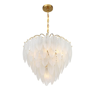 Boa 6-Light Chandelier in Warm Brass by Breegan Jane