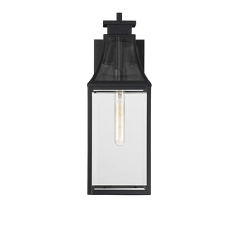 Emery 1-Light Outdoor Wall Lantern in Matte Black