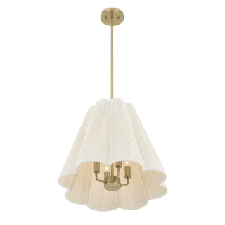 Rosa 4-Light Pendant in Noble Brass