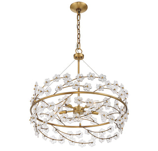 Camille 5-Light Chandelier in Warm Brass
