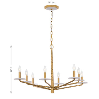 Judi 8-Light Chandelier in Distressed Gold by Breegan Jane