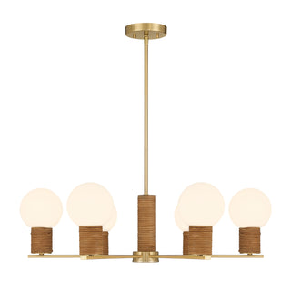 Jarrell 6-Light Chandelier in Warm Brass